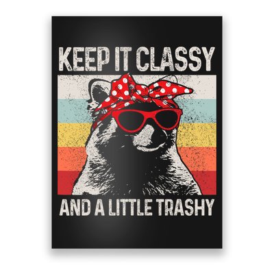 Raccoon Trashy Vintage Retro Funny Poster