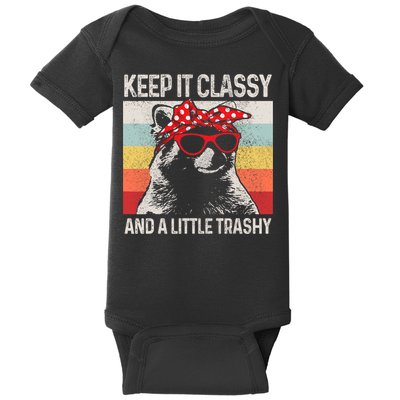 Raccoon Trashy Vintage Retro Funny Baby Bodysuit