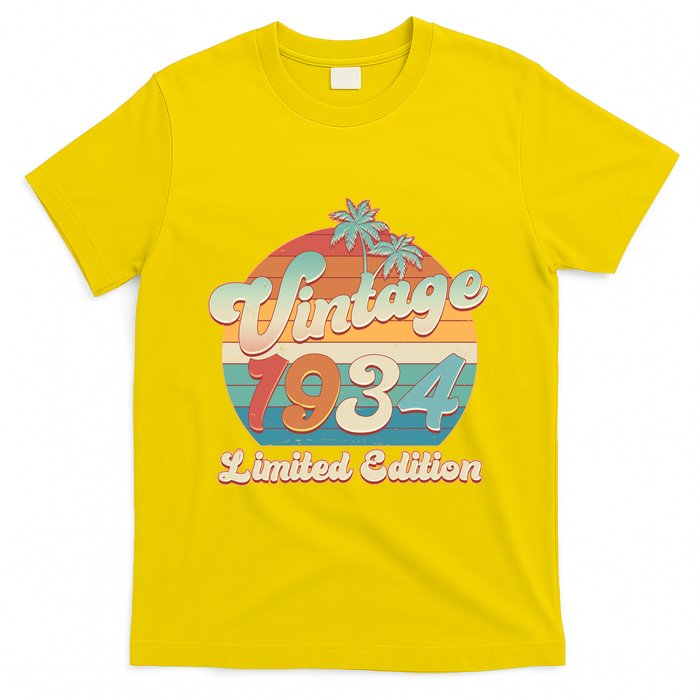 Retro Tropical Vintage 1934 Limited Edition 90th Birthday T-Shirt