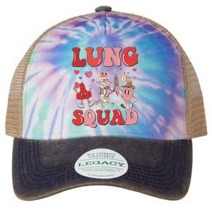 Respiratory Therapist Valentine Lung Squad Legacy Tie Dye Trucker Hat