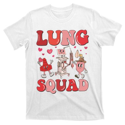 Respiratory Therapist Valentine Lung Squad T-Shirt