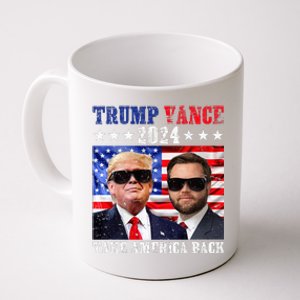 Retro Trump Vance 2024 Take America Back American Flag Coffee Mug