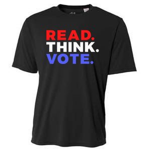 Read Think Vote 2024 Presidential Election Voting President Cooling Performance Crew T-Shirt