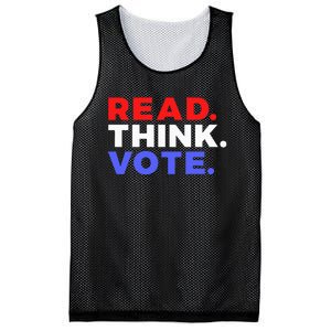 Read Think Vote 2024 Presidential Election Voting President Mesh Reversible Basketball Jersey Tank