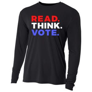 Read Think Vote 2024 Presidential Election Voting President Cooling Performance Long Sleeve Crew