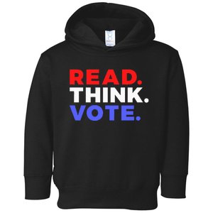 Read Think Vote 2024 Presidential Election Voting President Toddler Hoodie