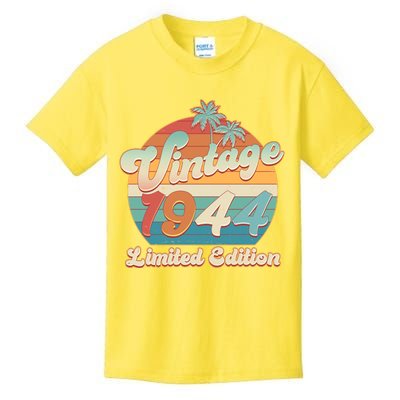 Retro Tropical Vintage 1944 Limited Edition 80th Birthday Kids T-Shirt