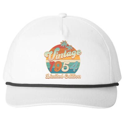 Retro Tropical Vintage 1954 Limited Edition 70th Birthday Snapback Five-Panel Rope Hat