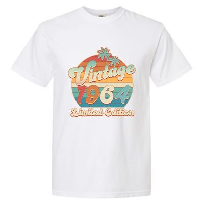 Retro Tropical Vintage 1964 Limited Edition 60th Birthday Garment-Dyed Heavyweight T-Shirt