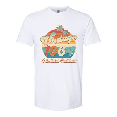 Retro Tropical Vintage 1964 Limited Edition 60th Birthday Softstyle CVC T-Shirt