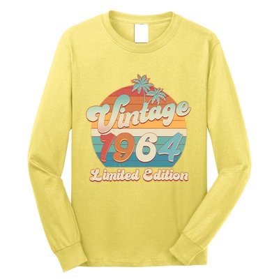 Retro Tropical Vintage 1964 Limited Edition 60th Birthday Long Sleeve Shirt