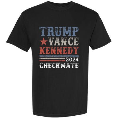 Retro Trump Vance Kennedy Checkmate President 2024 Garment-Dyed Heavyweight T-Shirt