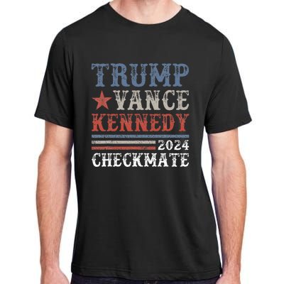 Retro Trump Vance Kennedy Checkmate President 2024 Adult ChromaSoft Performance T-Shirt