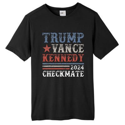 Retro Trump Vance Kennedy Checkmate President 2024 Tall Fusion ChromaSoft Performance T-Shirt