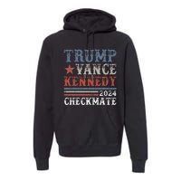 Retro Trump Vance Kennedy Checkmate President 2024 Premium Hoodie