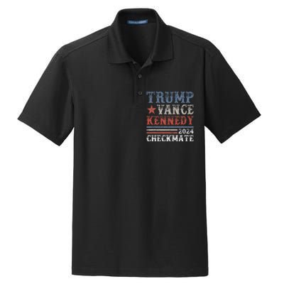 Retro Trump Vance Kennedy Checkmate President 2024 Dry Zone Grid Polo