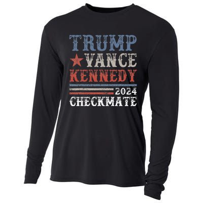 Retro Trump Vance Kennedy Checkmate President 2024 Cooling Performance Long Sleeve Crew