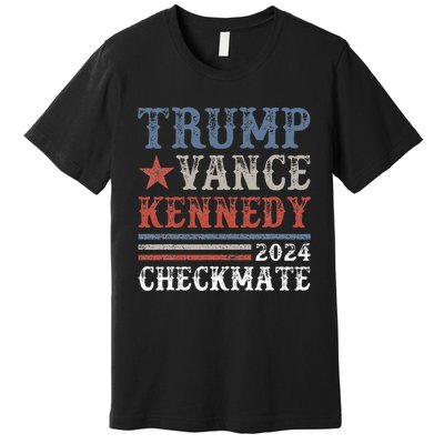 Retro Trump Vance Kennedy Checkmate President 2024 Premium T-Shirt