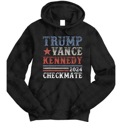 Retro Trump Vance Kennedy Checkmate President 2024 Tie Dye Hoodie