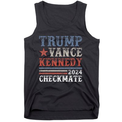 Retro Trump Vance Kennedy Checkmate President 2024 Tank Top