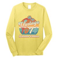 Retro Tropical Vintage 1974 Limited Edition 50th Birthday Long Sleeve Shirt