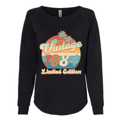 Retro Tropical Vintage 1984 Limited Edition 40th Birthday Womens California Wash Sweatshirt