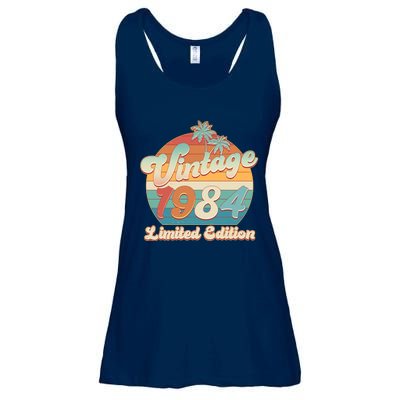 Retro Tropical Vintage 1984 Limited Edition 40th Birthday Ladies Essential Flowy Tank