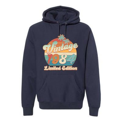 Retro Tropical Vintage 1984 Limited Edition 40th Birthday Premium Hoodie