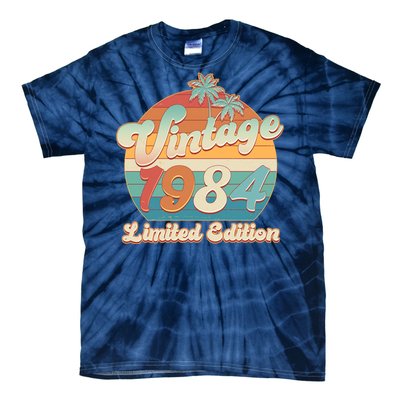 Retro Tropical Vintage 1984 Limited Edition 40th Birthday Tie-Dye T-Shirt