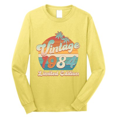 Retro Tropical Vintage 1984 Limited Edition 40th Birthday Long Sleeve Shirt