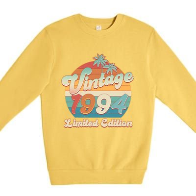 Retro Tropical Vintage 1994 Limited Edition 30th Birthday Premium Crewneck Sweatshirt