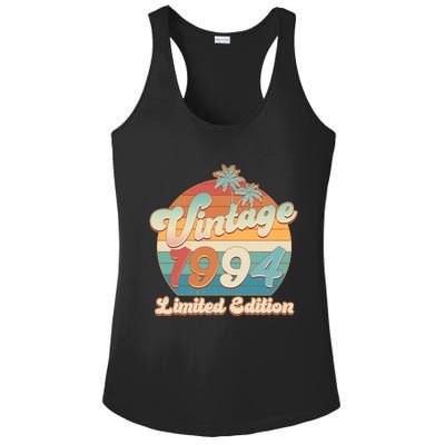 Retro Tropical Vintage 1994 Limited Edition 30th Birthday Ladies PosiCharge Competitor Racerback Tank