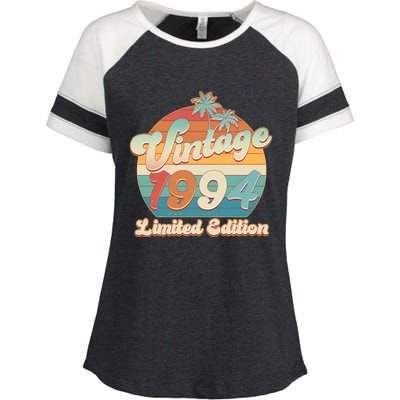 Retro Tropical Vintage 1994 Limited Edition 30th Birthday Enza Ladies Jersey Colorblock Tee