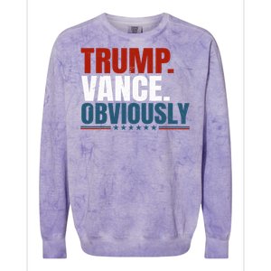 Retro Trump Vance Obviously 2024 Donald Trump 2024 Election Colorblast Crewneck Sweatshirt