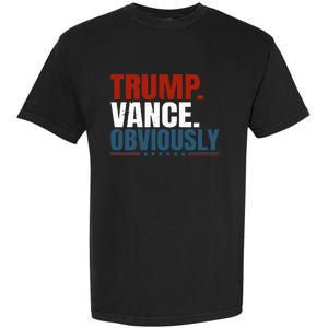 Retro Trump Vance Obviously 2024 Donald Trump 2024 Election Garment-Dyed Heavyweight T-Shirt