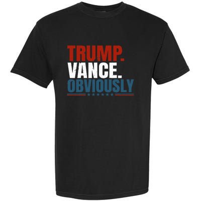 Retro Trump Vance Obviously 2024 Donald Trump 2024 Election Garment-Dyed Heavyweight T-Shirt