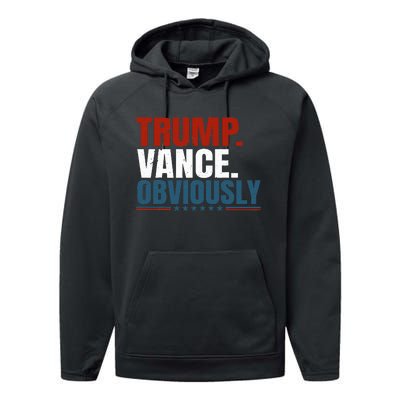 Retro Trump Vance Obviously 2024 Donald Trump 2024 Election Performance Fleece Hoodie