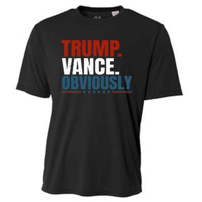 Retro Trump Vance Obviously 2024 Donald Trump 2024 Election Cooling Performance Crew T-Shirt