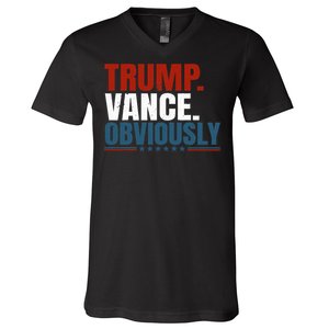 Retro Trump Vance Obviously 2024 Donald Trump 2024 Election V-Neck T-Shirt