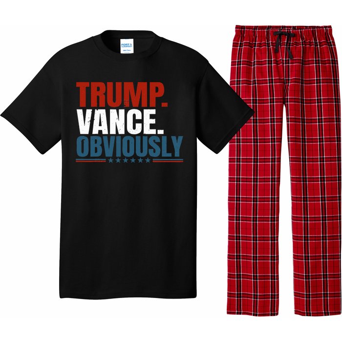 Retro Trump Vance Obviously 2024 Donald Trump 2024 Election Pajama Set