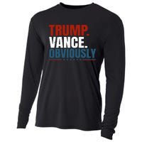 Retro Trump Vance Obviously 2024 Donald Trump 2024 Election Cooling Performance Long Sleeve Crew