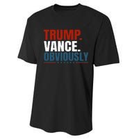 Retro Trump Vance Obviously 2024 Donald Trump 2024 Election Performance Sprint T-Shirt