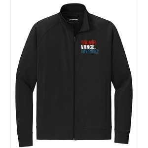 Retro Trump Vance Obviously 2024 Donald Trump 2024 Election Stretch Full-Zip Cadet Jacket