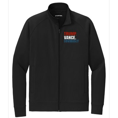 Retro Trump Vance Obviously 2024 Donald Trump 2024 Election Stretch Full-Zip Cadet Jacket