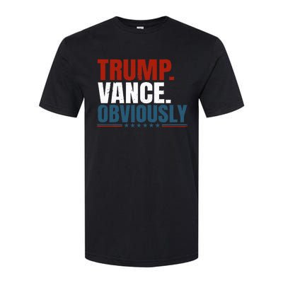 Retro Trump Vance Obviously 2024 Donald Trump 2024 Election Softstyle CVC T-Shirt