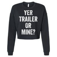 Redneck Trailer White Trash Cropped Pullover Crew