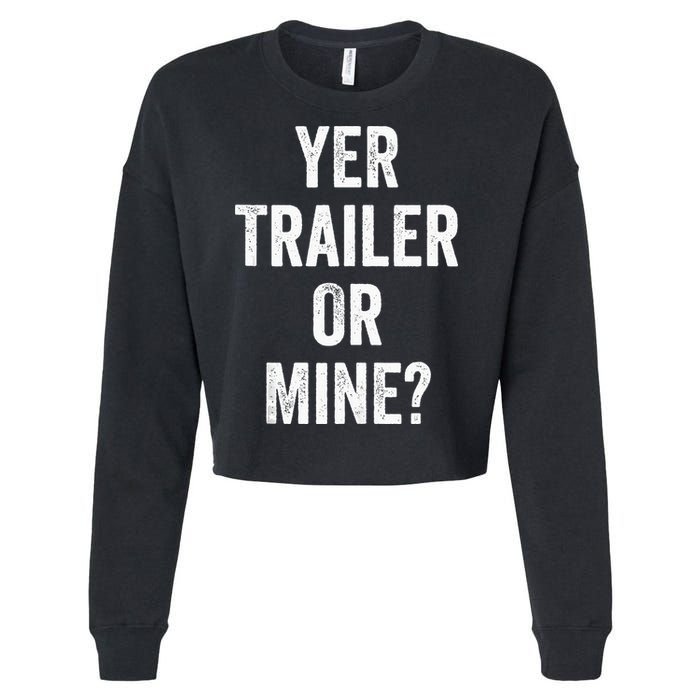 Redneck Trailer White Trash Cropped Pullover Crew