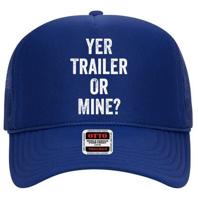 Redneck Trailer White Trash High Crown Mesh Back Trucker Hat