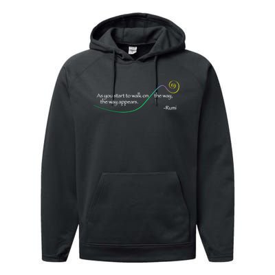 Rumi The Way Appears Poem Quote Performance Fleece Hoodie