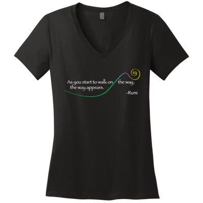 Rumi The Way Appears Poem Quote Women's V-Neck T-Shirt